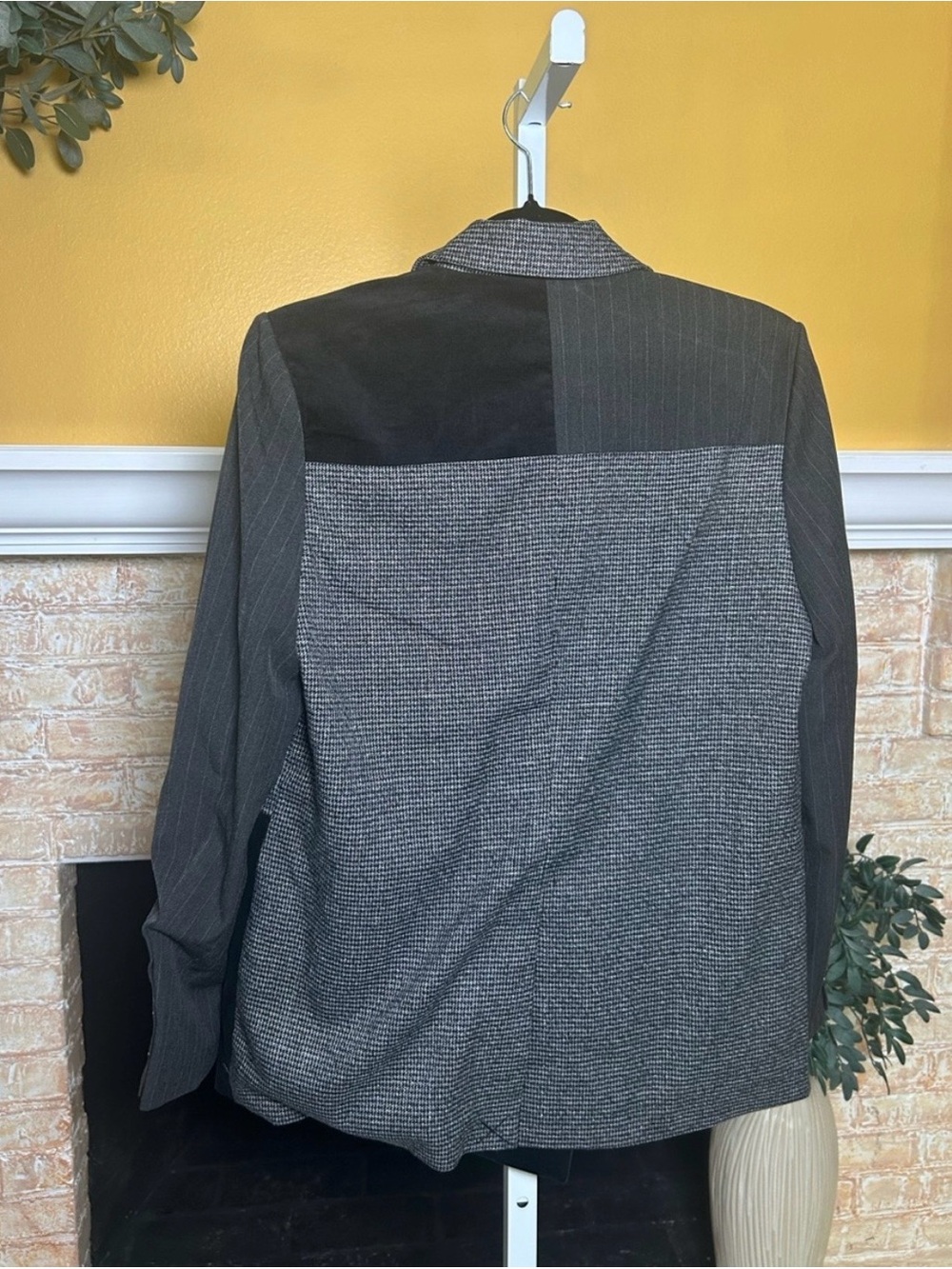 Nicole Miller Mixed Media Patchwork Double Breasted Blazer Womens XL NWT #C189 - Picture 4 of 9